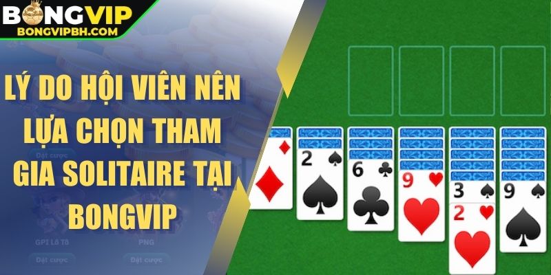 Lý do hội viên nên lựa chọn tham gia Solitaire tại Bongvip
